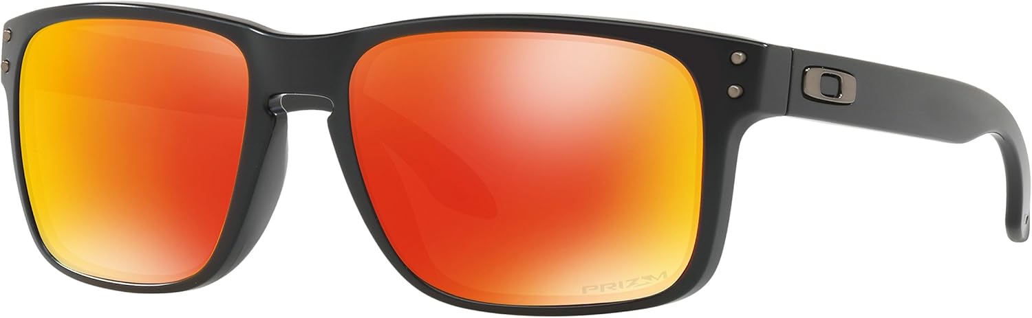 Oakley Holbrook Sunglasses Matte Black with Prizm Ruby Lens 57mm 9102-E255