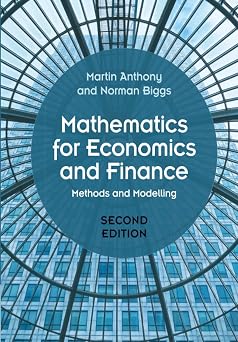 Mathematics for Economics and Finance Methods and Modelling