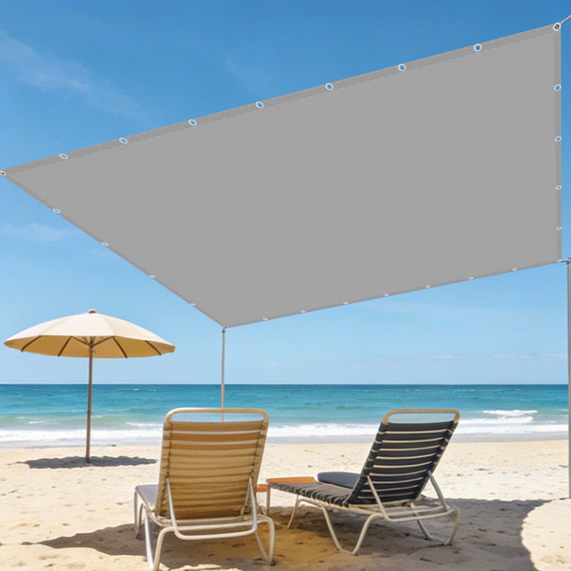 Voile d'ombrage contre le vent 3.6x3.8m protégez votre balcon et votre piscine du soleil