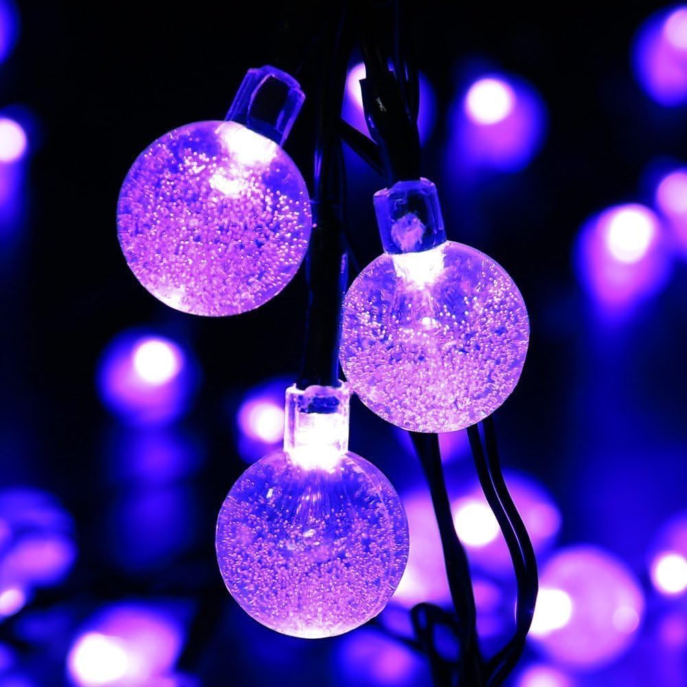 KEEDA Solar Powered Ball String Lights, 20ft 30 LED Waterproof Globe Fairy Lights for Outdoor Yard, Garden, Patio, Wedding - Image 5