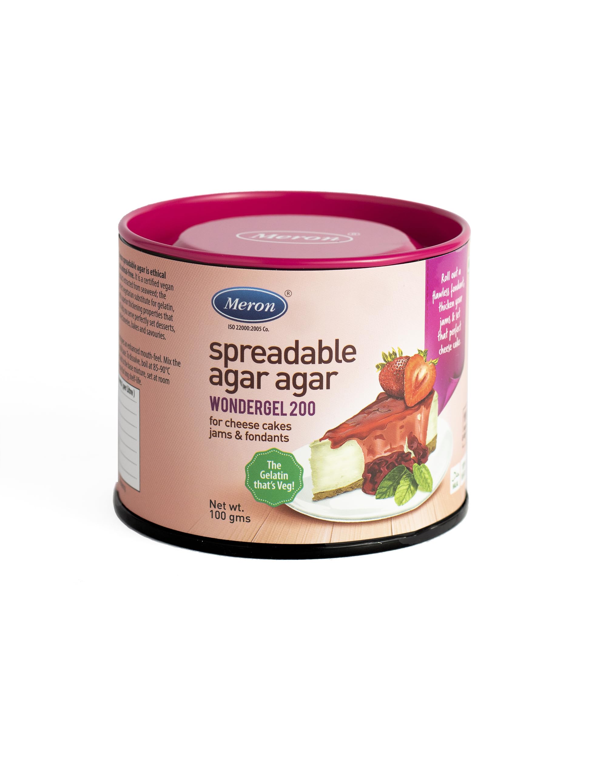 Meron Wondergel 200-100g | Spreadable Agar Agar | Vegan Friendly | Soft Creamy Texture | Rich in Minerals | Perfect for Cheese Cake, Jams & Fondant | Wondergel 200