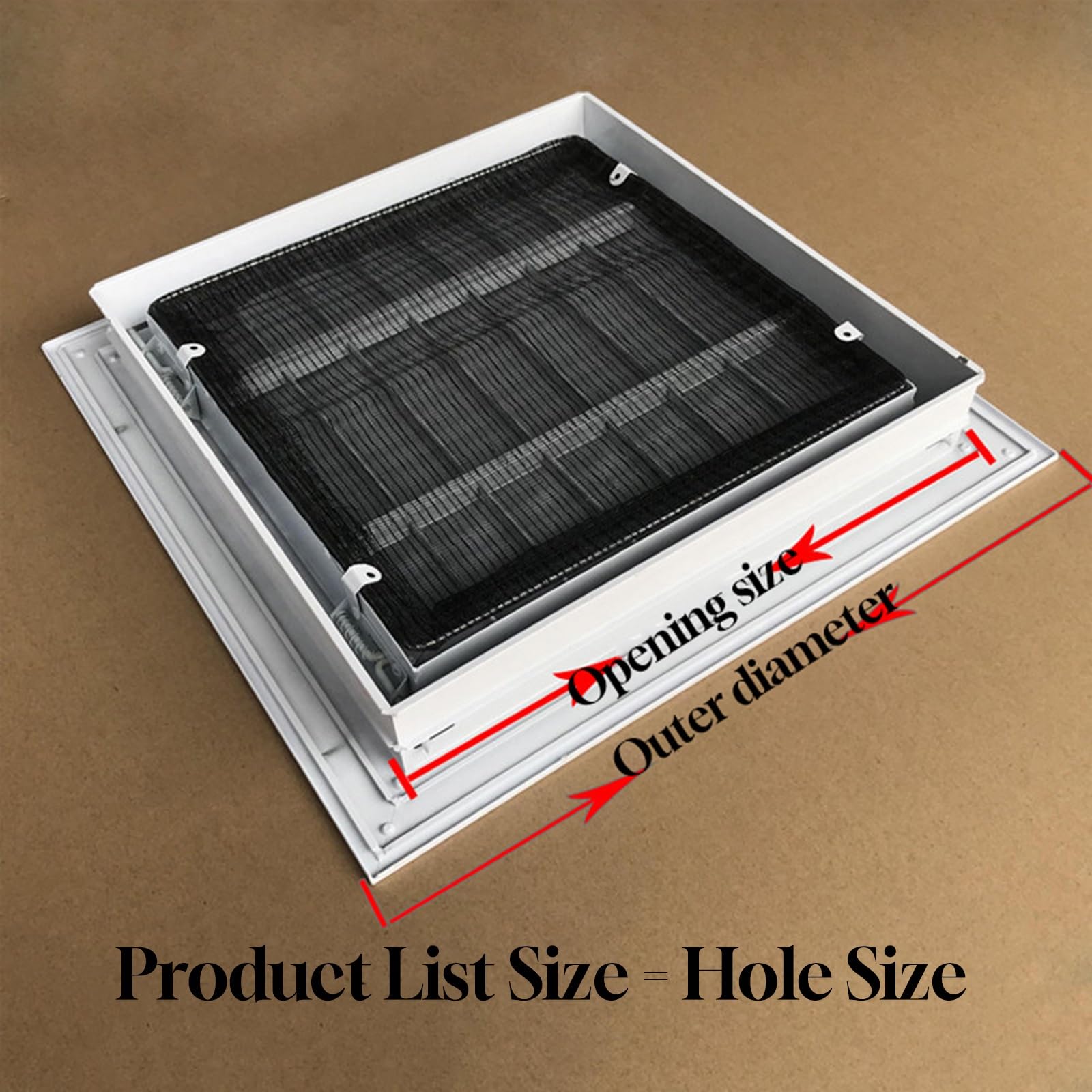Aluminiowa kratka wentylacyjna z żaluzjami, 600 x 800 mm (24 x 32 cale) z filtrem do konserwacji systemów ogrzewania, wentylacji i klimatyzacji, panel dostępu do wentylacji