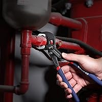 Vista 7 de WORKPRO Juego de 2 alicates para juntas ranuradas, alicates de bomba de agua ajustables rápidos de 7 y 10 pulgadas, alicates de lengüeta y ranura