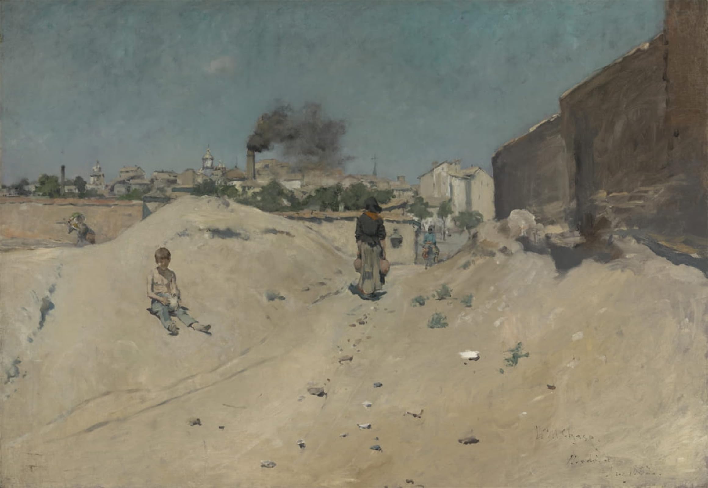 ARTXLXXBN Famous Prints Artwork Pictures Poster Painting Art Outskirts of Madrid by William Merritt Artwork Landscape Pictures for Home Decor 60x90cm