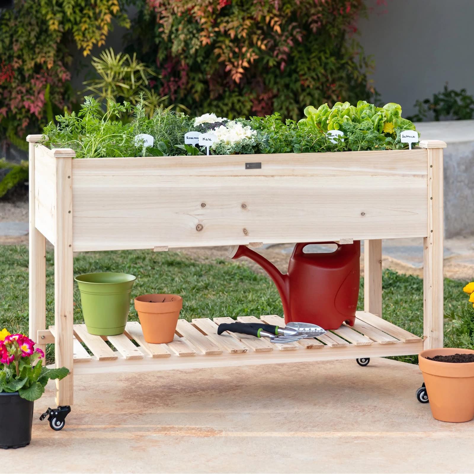 Lit de jardin surélevé ergonomique pour jardiner sans mal de dos