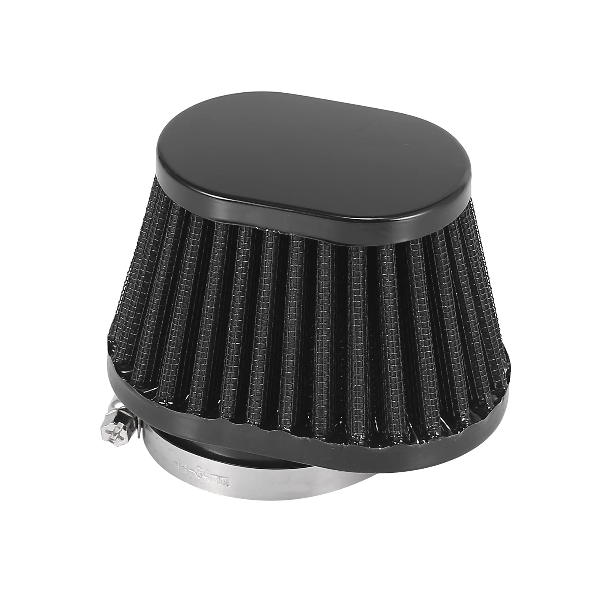 4 Universal-Luftfilter Für Motorrad – Konisch, 50 Mm Loch, Edelstahlgewebe, Inkl. Schlauchklemmen