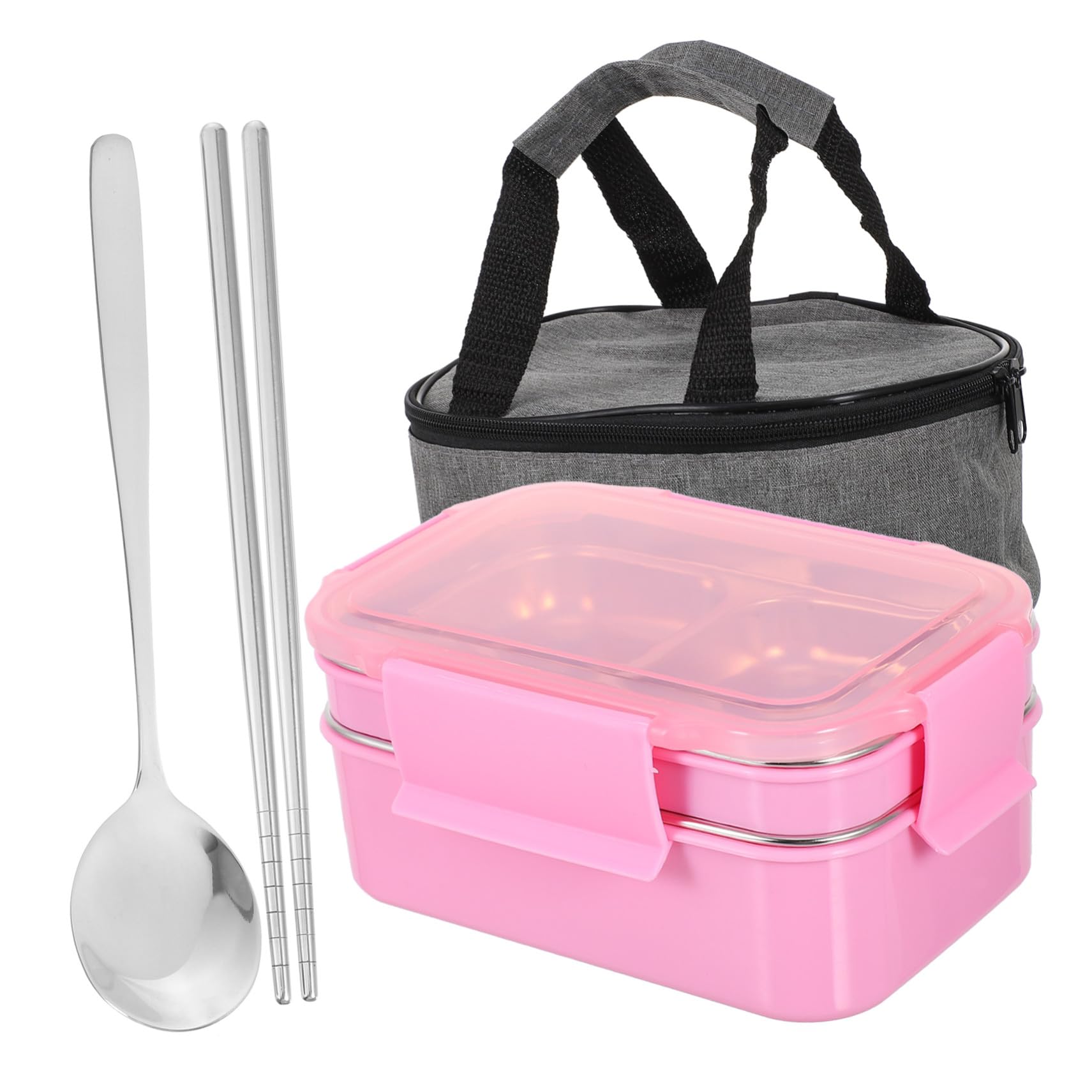 Toyvian Fiambrera Térmica Sellada de Acero Inoxidable Fiambrera Práctica para Estudiantes Contenedor de Comida Portátil Trabajo Escuela