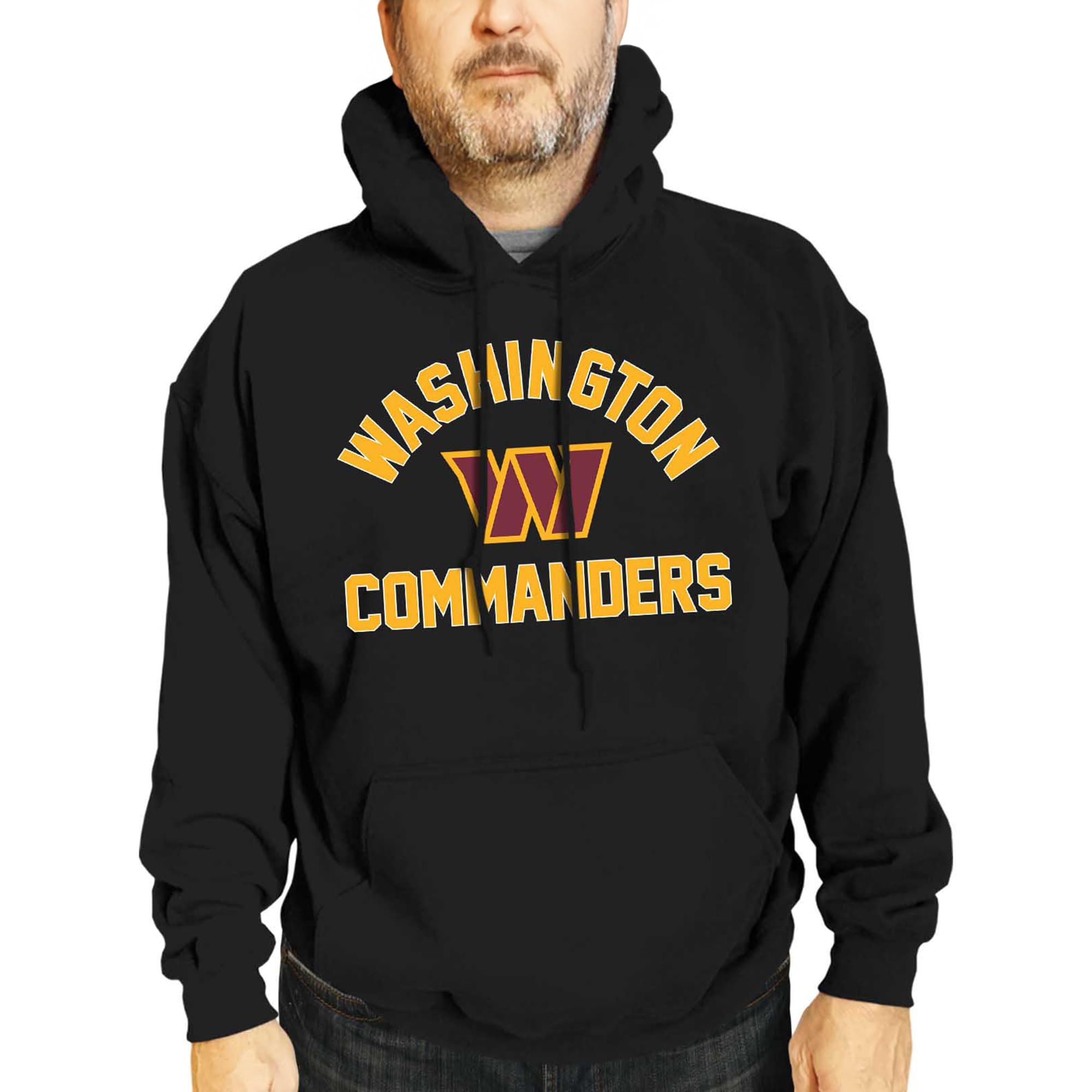 Team Fan Apparel Unisex Black Nfl Gameday Hoodie - Officially Licensed Football Hooded Sweatshirt - Cotton Blend Fleece - Men Women Adult, Xl