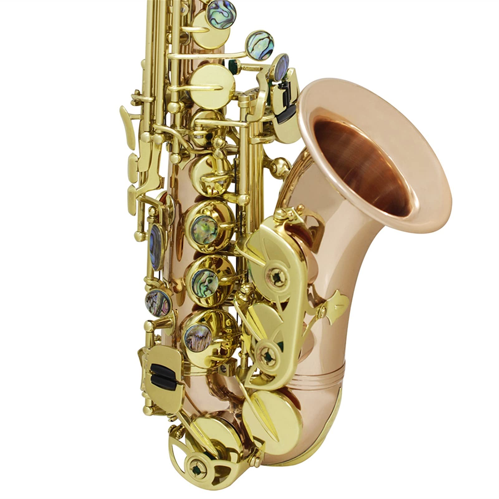 Schlüssel Typ Holzbläser Instrument Bb Sopran Saxophon Sax Phosphor Kupfer Holzblasinstrument Mit Etui Handschuhe Reinigungstuchbürste Saxophonband Mundstückbürste