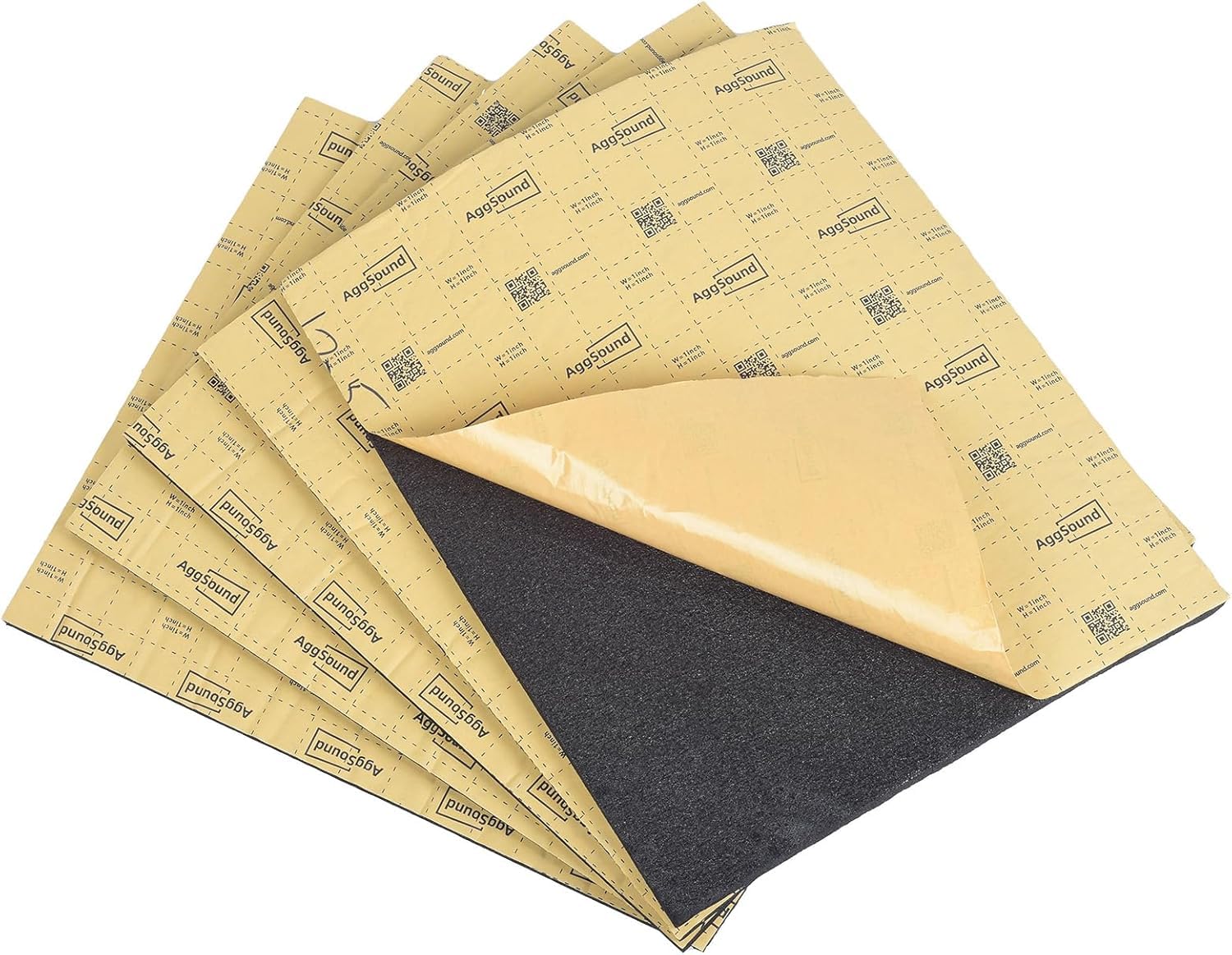 Aggsound 1/2inch Thickened Sound Deadener for Multiple Use,High Density Foam with Adhesive,for Car, Boat, RV Shield Insulation Dampening Mat,10sqft