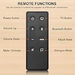 Remplacement pour Bose-Soundbar-Remote Control Solo 5 10 15 Series II Haut-parleur - Pas de programmation requise,Nécessité Batterie Type:CR2032