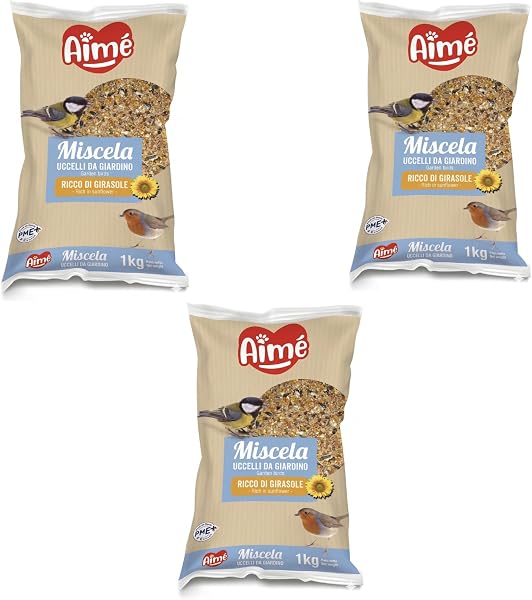 Nature Mix+ Mélange de graines - Pour oiseaux de la nature - 1kg - 3