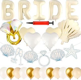 White Bride Balloons, Bridal Shower Decorations, Easy To Assemble