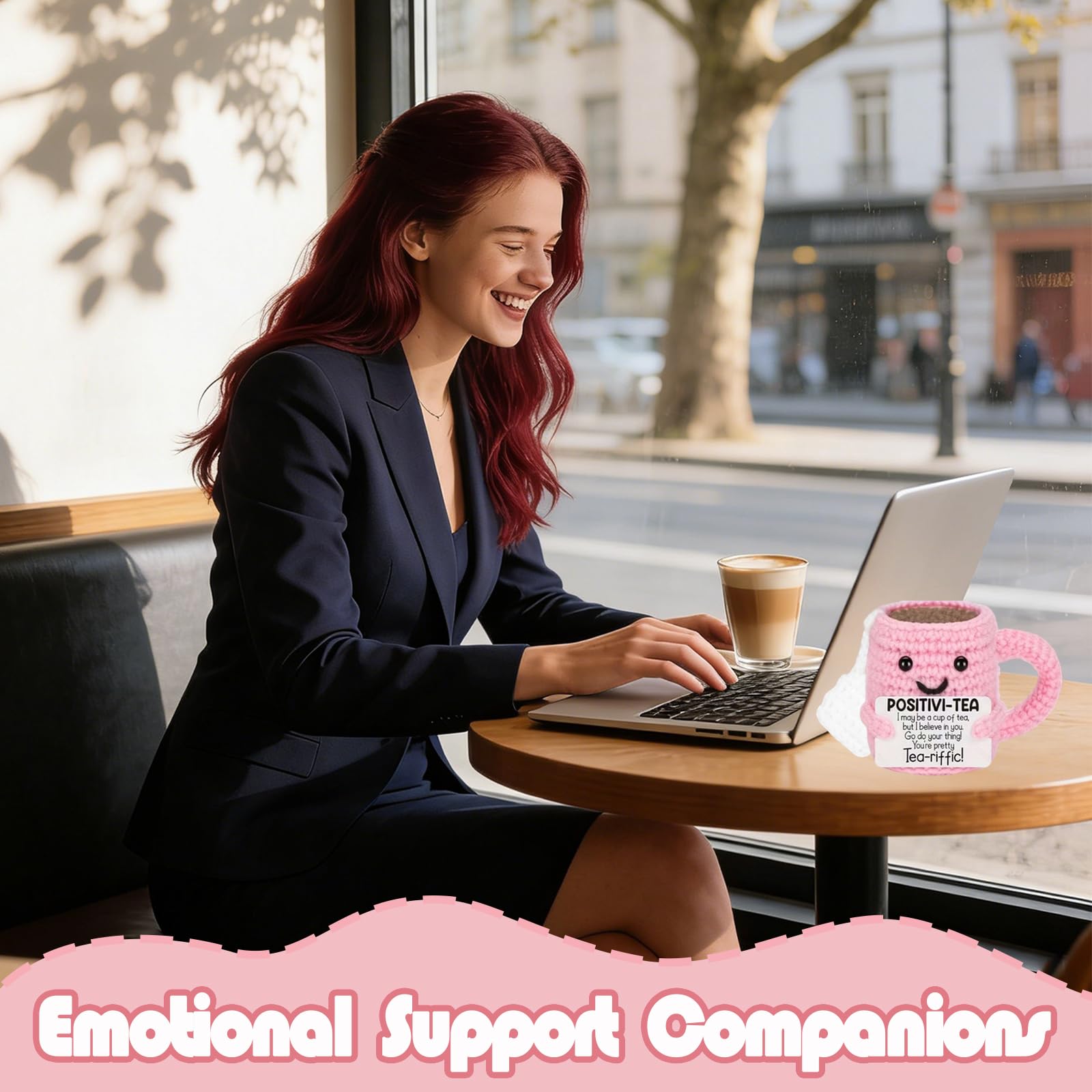 Wvbzf 1PC Positive Crochet Animals Emotional Support Crochet - Image 4