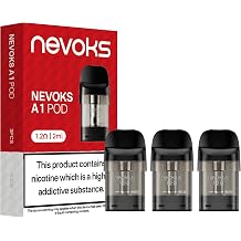 TVDC Nevoks Feelin A1 Pods, Intense Flavour, Dual-Filling Options & Leak-Proof Structure, 2ml Cartridge No Nicotine, 3 Pack, 1.2ohm MTL