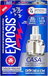 Exposis Casa, Repelente Eletrico Líquido, 1 Refil de 32,9ml