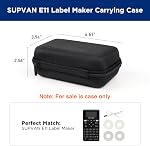 SUPVAN Nylon Hard Protective Travel Case for E11 Label Maker and Tapes, Waterproof Shockproof Scratch Resistant Carrying Case for External Hard Drive, Power Bank, Cell Phone, Cable, Cord