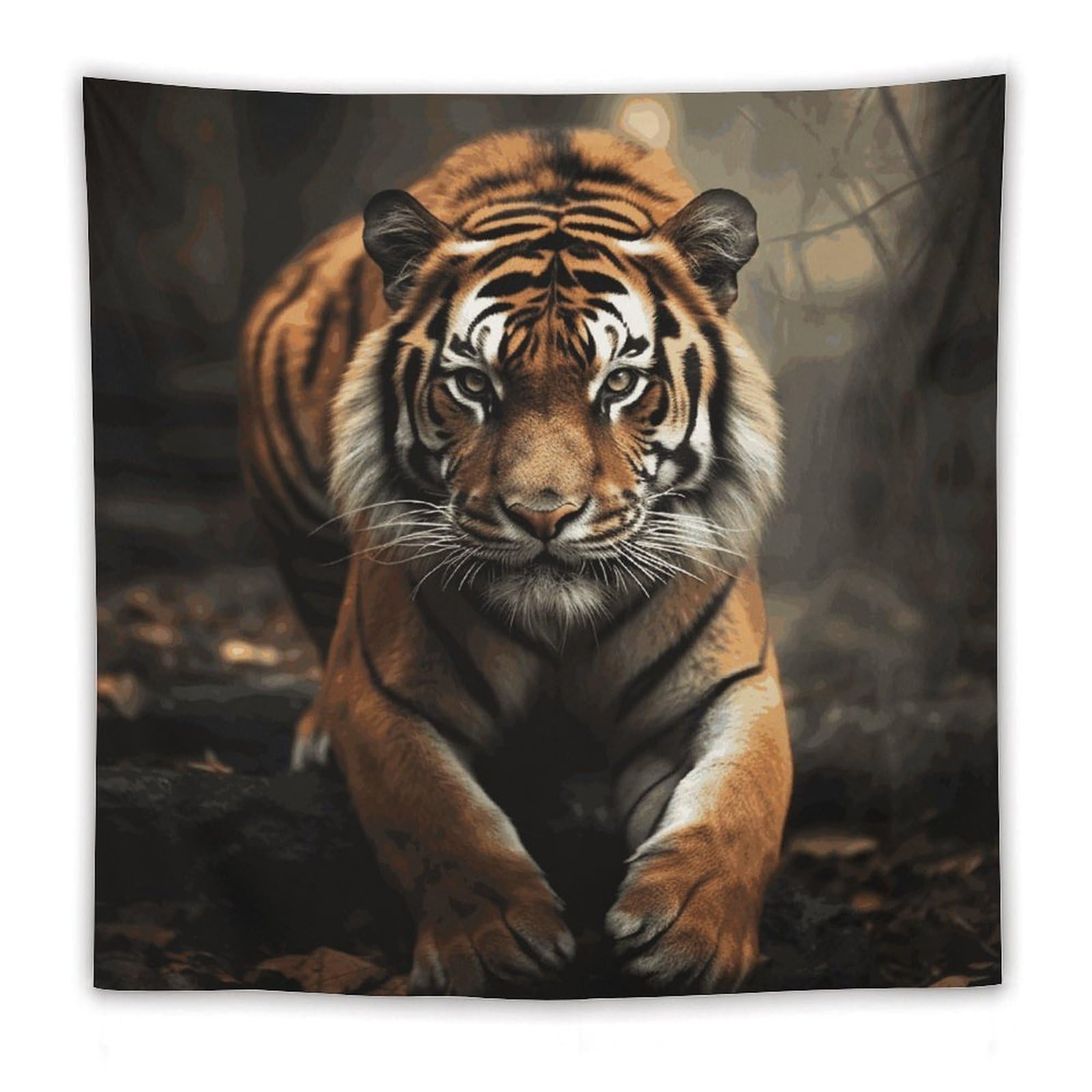 LDGSUPH Wild Animals Tiger Tapestry Wall Hanging Decor Anti-fading Aesthetic Wall Tapestries Fashion Wall Blanket Decor Modern Wall Art Tapestry for Bedroom Home Decor 60"x60"