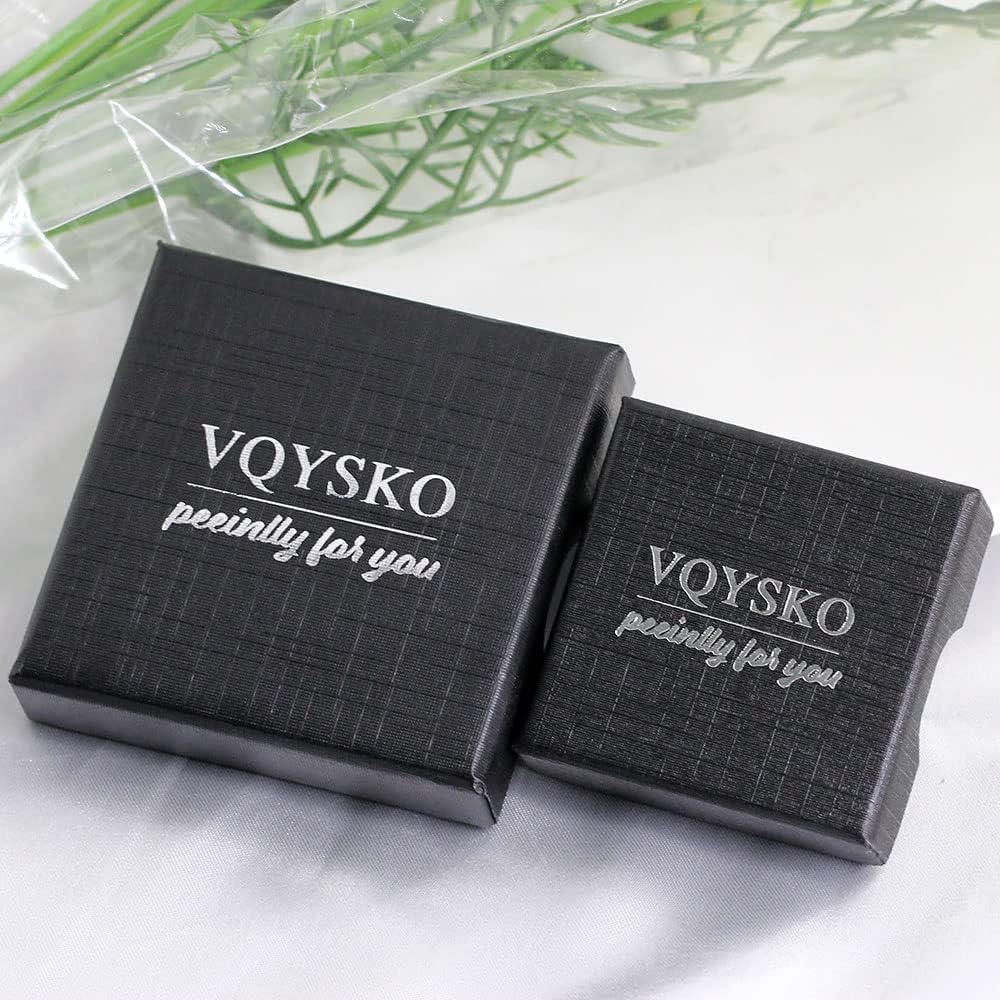 VQYSKO Layered Initial Heart Necklace,14K Gold Plated Stainless Steel Tiny Heart Letter Necklace Layered Necklace for Women - Image 6