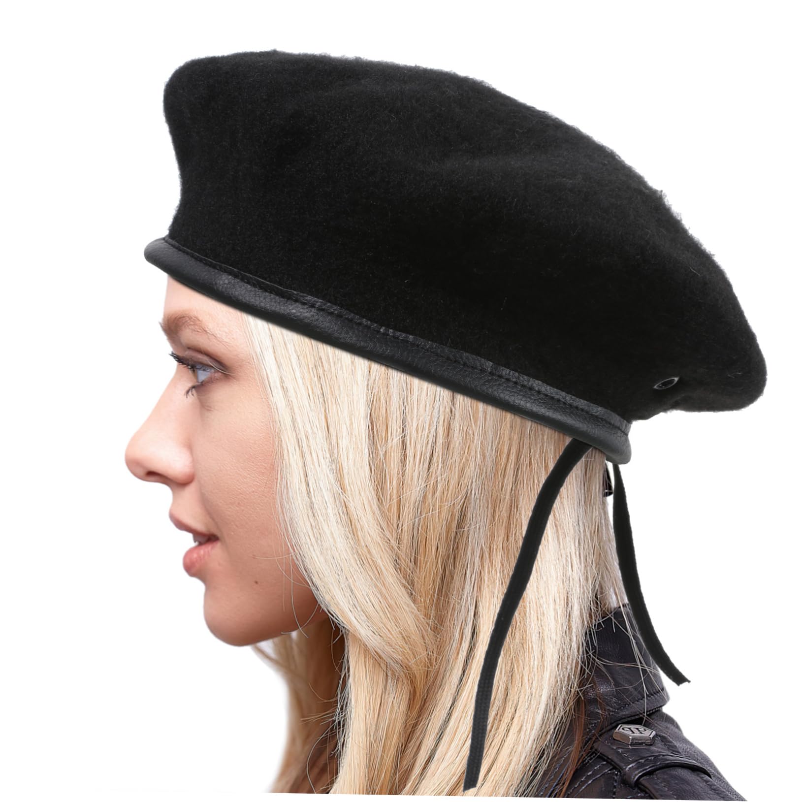 BESPORTBLE Adjustable Flax Beret Cap for Men Women Sunscreen Hat British Peaked Hat Fashion Accessory for Occasions Black