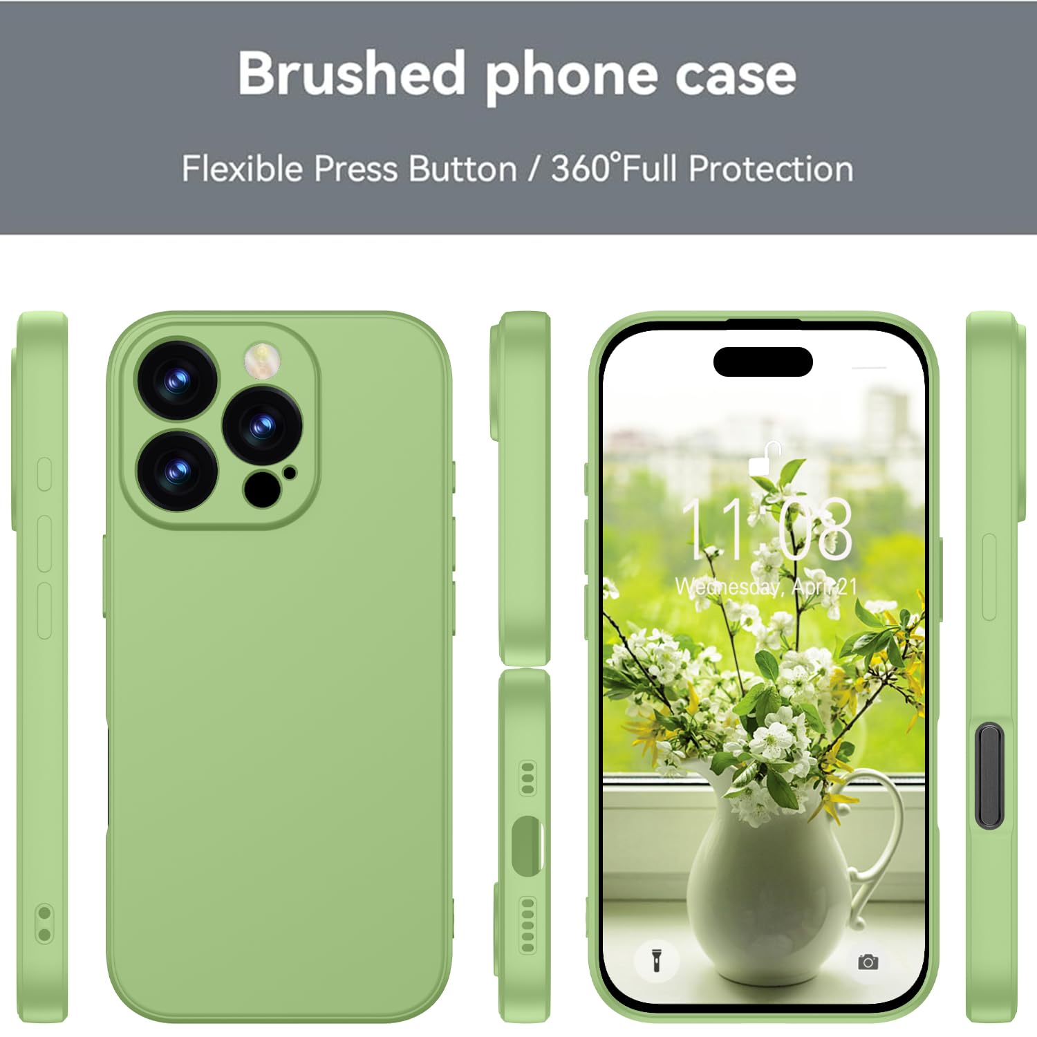 Custodia In Silicone Con Cordino Per IPhone 16 Pro (2024) – Ultra Sottile, Microfibra Interna, Protezione Fotocamera, Colore Ciano