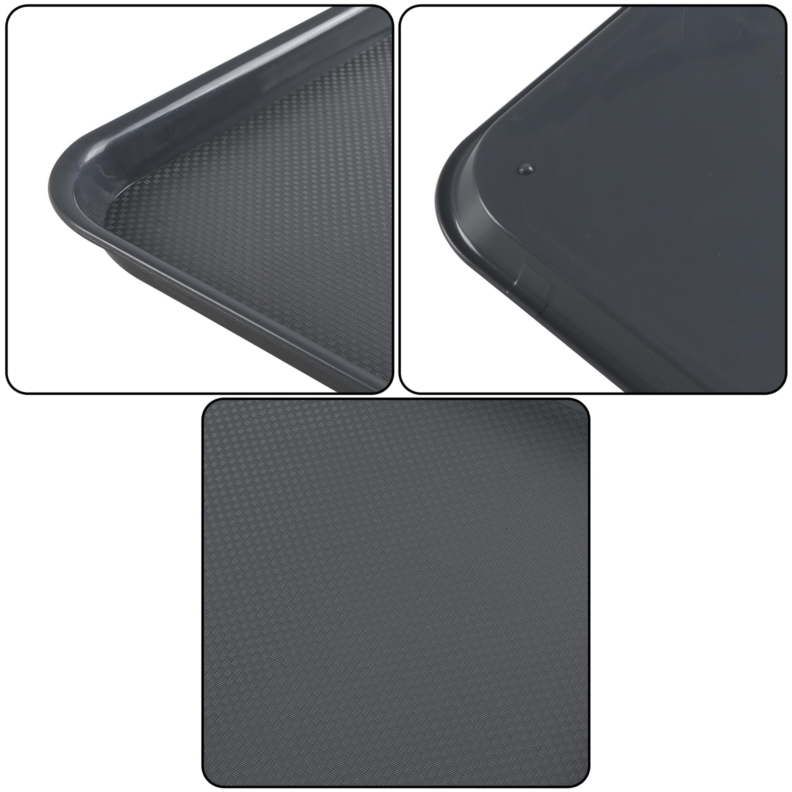 Schwarzes Serviertablett 51x38cm - Rutschfest & Spülmaschinengeeignet