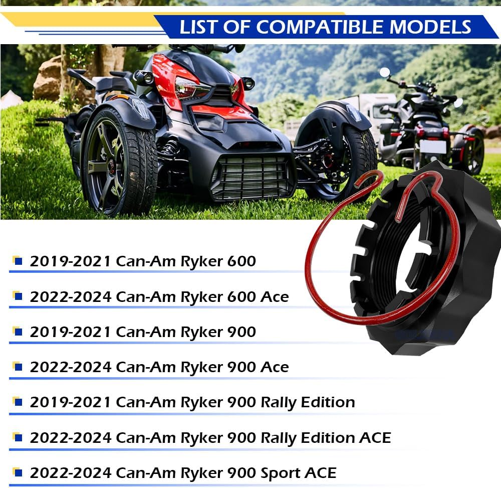 Wheel Nut Removal Socket Tool & Can-Am Ryker Rally 600 900 ACE Wheel Nut/Safety Clip/Tapered Spacer Set 705402730 529036457