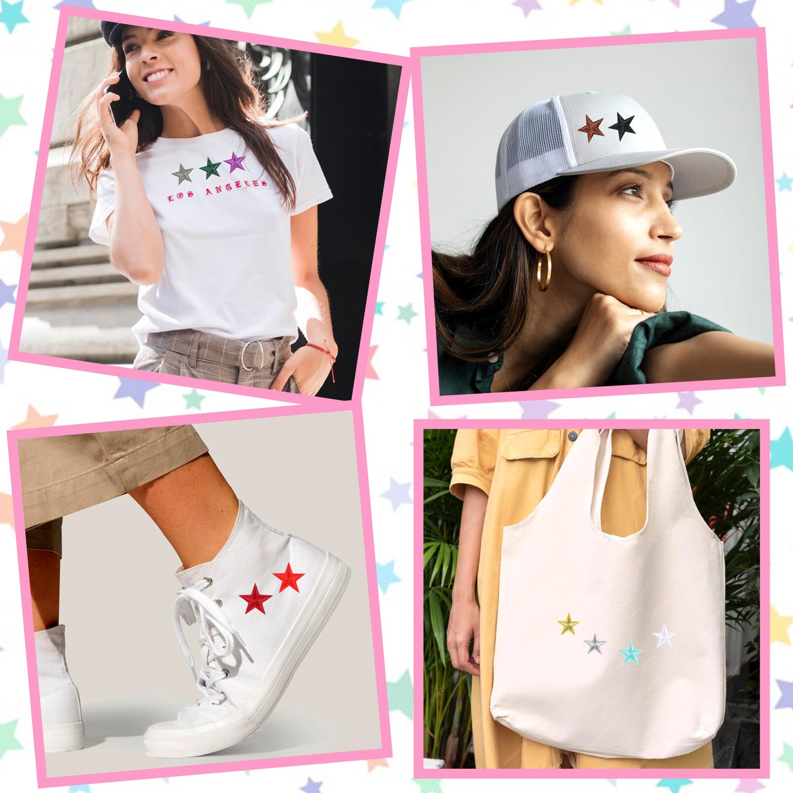 Toppe Termoadesive A Stella - 42 Pezzi Multicolore Per Decorare Jeans, Magliette E Zaini - Foto 10