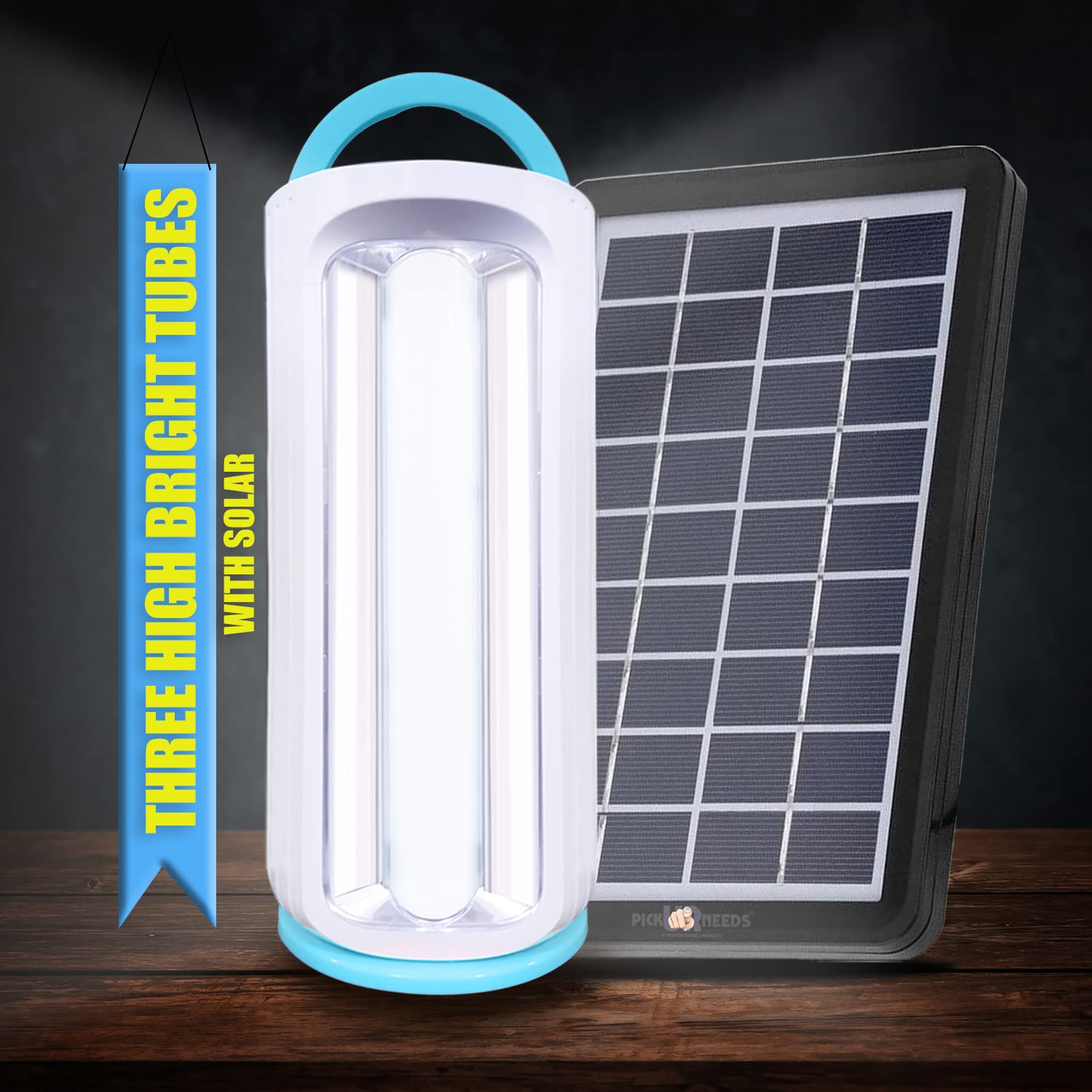 Pick Ur Needs® Rechargeable 90W Home Emergency Light 3 Side Tube Floor Lantern Lamp + Solar Panel(3W+9V) (B0BC9CZXST) Amazon Price History, Amazon Price Tracker