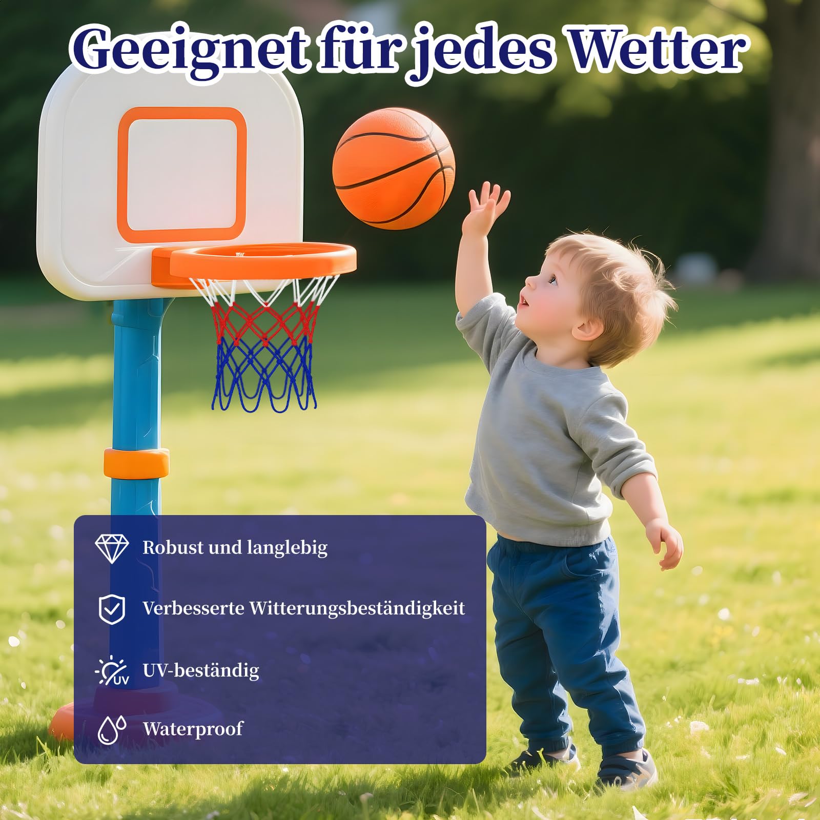 3 Pezzi di Piccola Rete da Basket, Rete di Ricambio per Pallacanestro, Rete di Ricambio per Mini Cerchio da Basket, per Cestini da 20-26 cm, Rete da Basket Tricolore per Sport Esterni e Interni