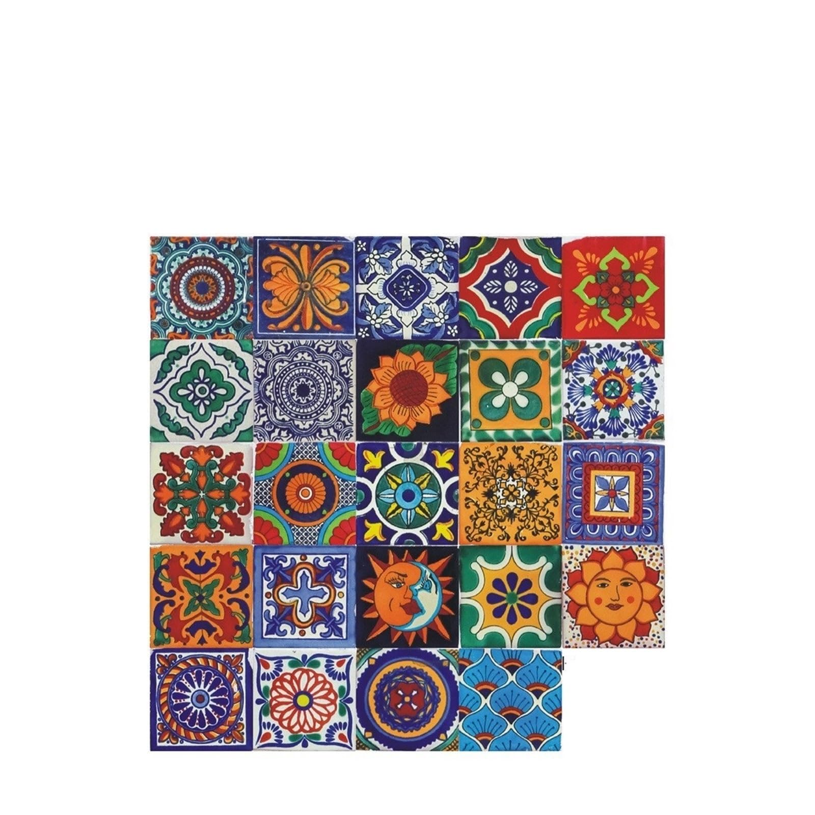 Stick On Tiles 24Pcs/Set Flower PVC Tile Stickers Waterproof Removable Home Decoration Kitchen and Bathroom Decoration(10x10cm)