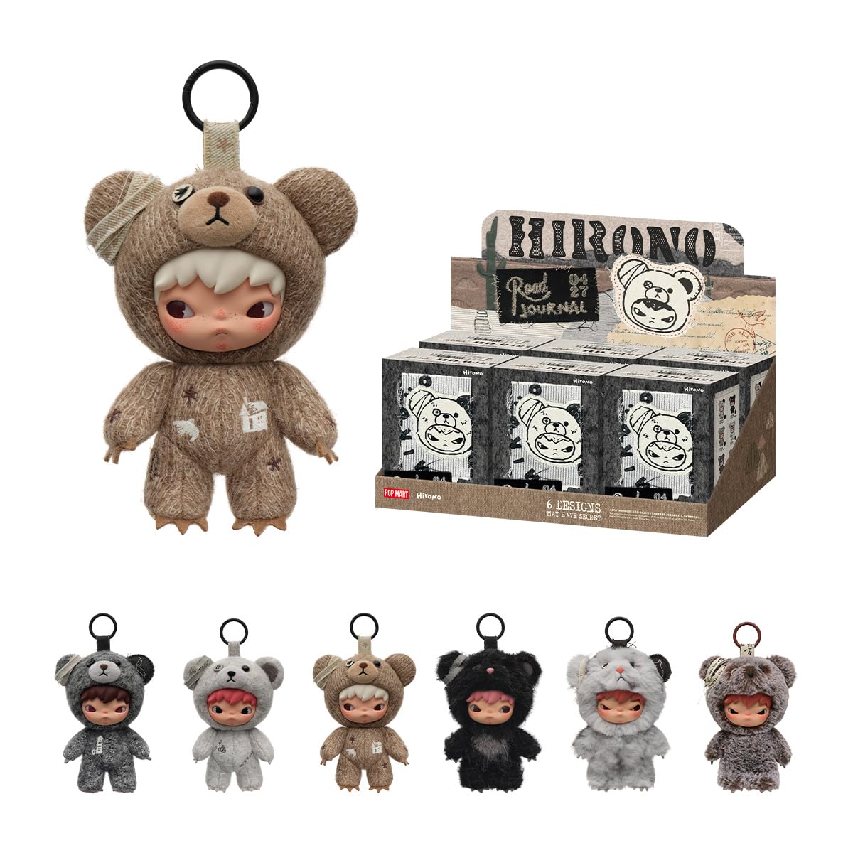 POP MART Hirono Road Journal Series-Plush Doll Pendant Blind Box