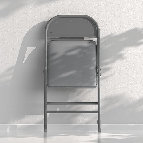 Miniatura 2 de Nazhura Paquete de 4 sillas plegables con cojines de vinilo acolchados con cojín cómodo y marco de acero duradero para el hogar y la oficina, para