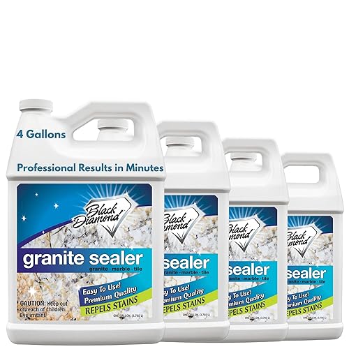 Sellador de granito Black Diamond, sella y protege las encimeras de piedra sin cambiar la apariencia, protege contra las manchas de alimentos,
