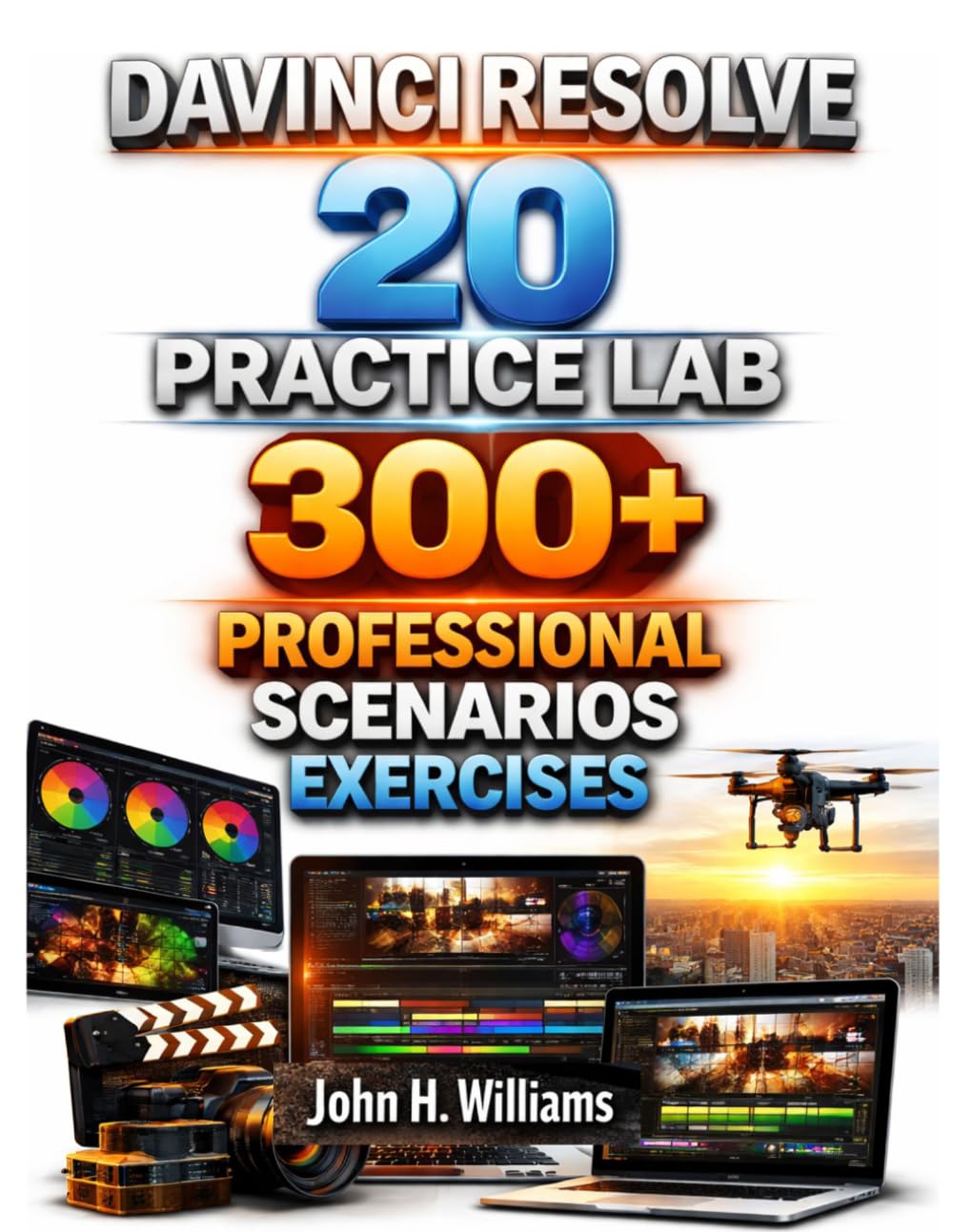 DAVINCI RESOLVE 20 PRACTICE LAB 300+ PROFESSIONAL SCENARIOS EXCERCISES: 8 (software userguide for seniors, beginners, faqs with answers, facts about, exercise and workbook)