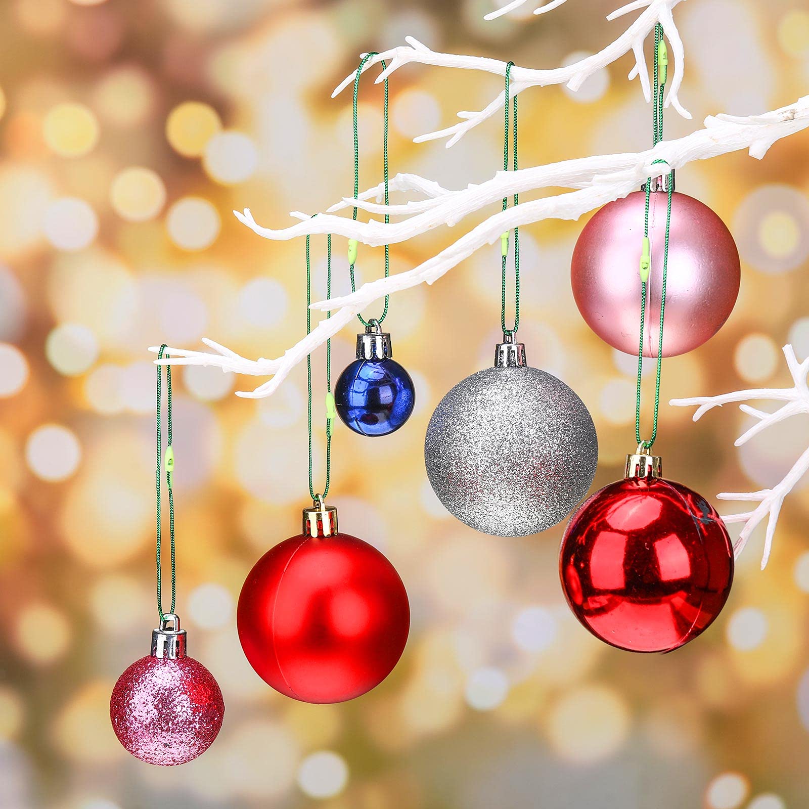 Cuerda De Ornamentos Navideños 200-Pack Golden Ornament Hooks - 7.9\, image size:1600x1600