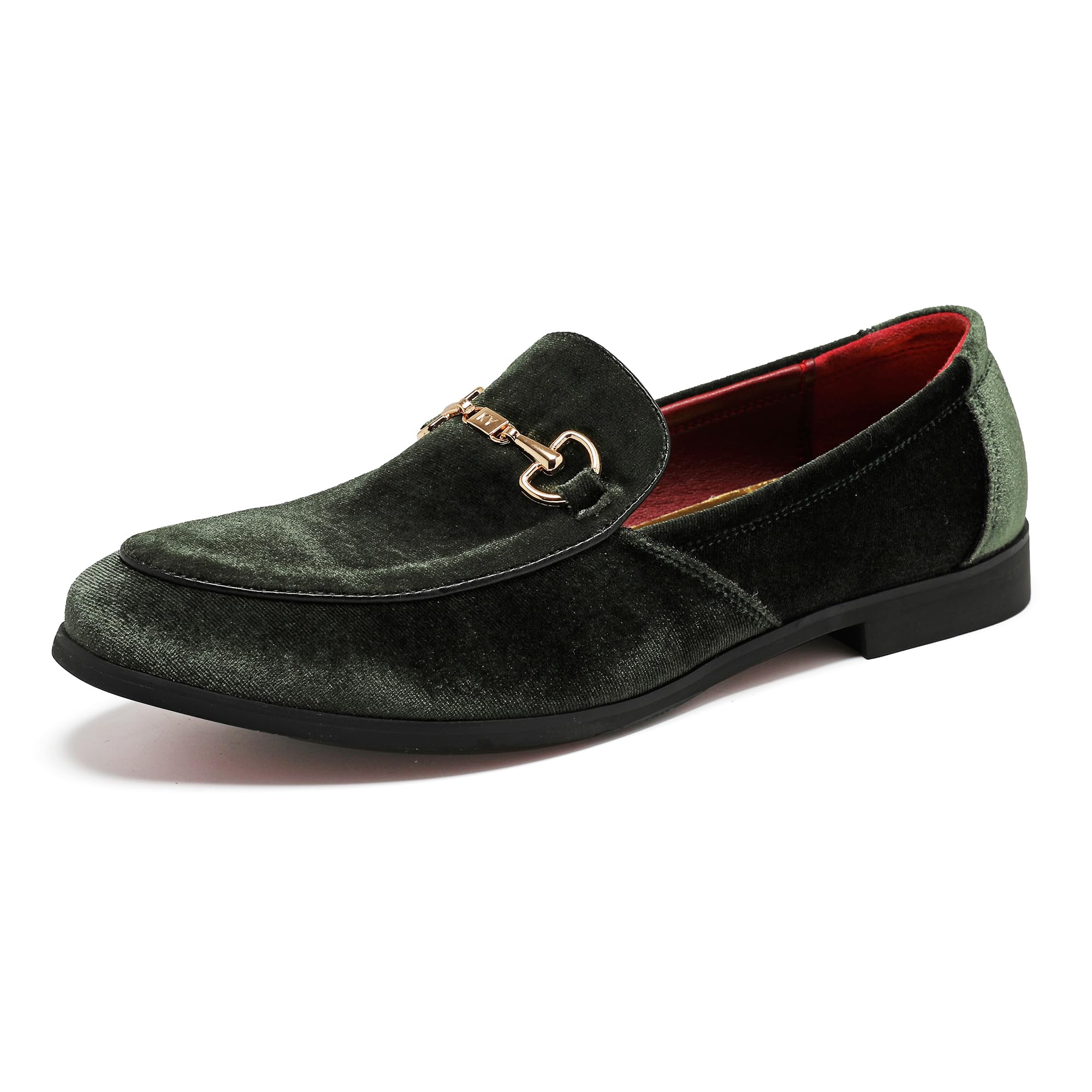 LCQL Men's Luxury Velvet Penny Loafer Shoes Noble Slip-on Suede Loafers Smoking Slippers Plus Size 7-13