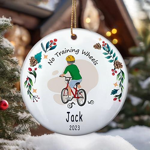 Vista 8 de Adornos de Navidad personalizados para correr, adorno de árbol de Navidad para niña, regalos de correr para Navidad, maratón, pista, adornos