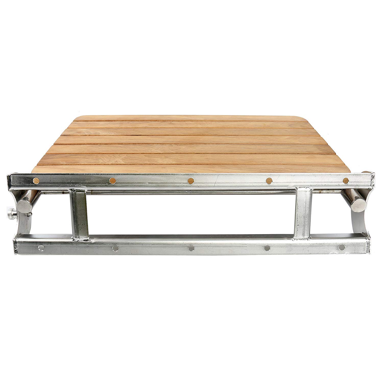 Yaemarine 18"x16"Teak Folding Shower Seat Wall Mounted Solid Wood