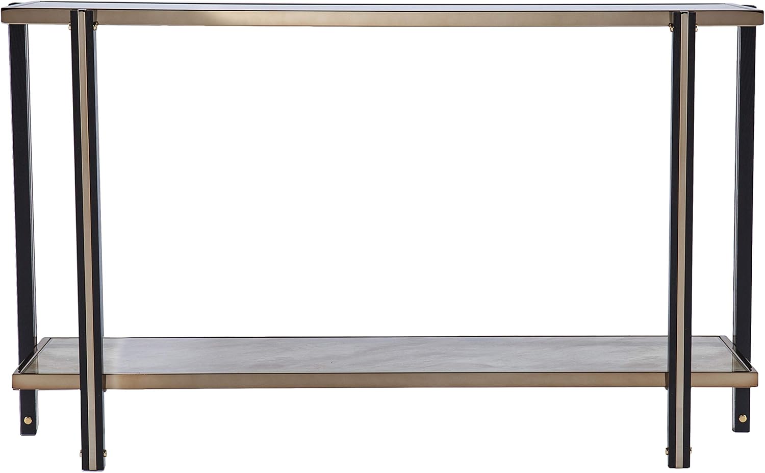 SEI Furniture Thornsett Console Table w/Mirrored Top, Champagne