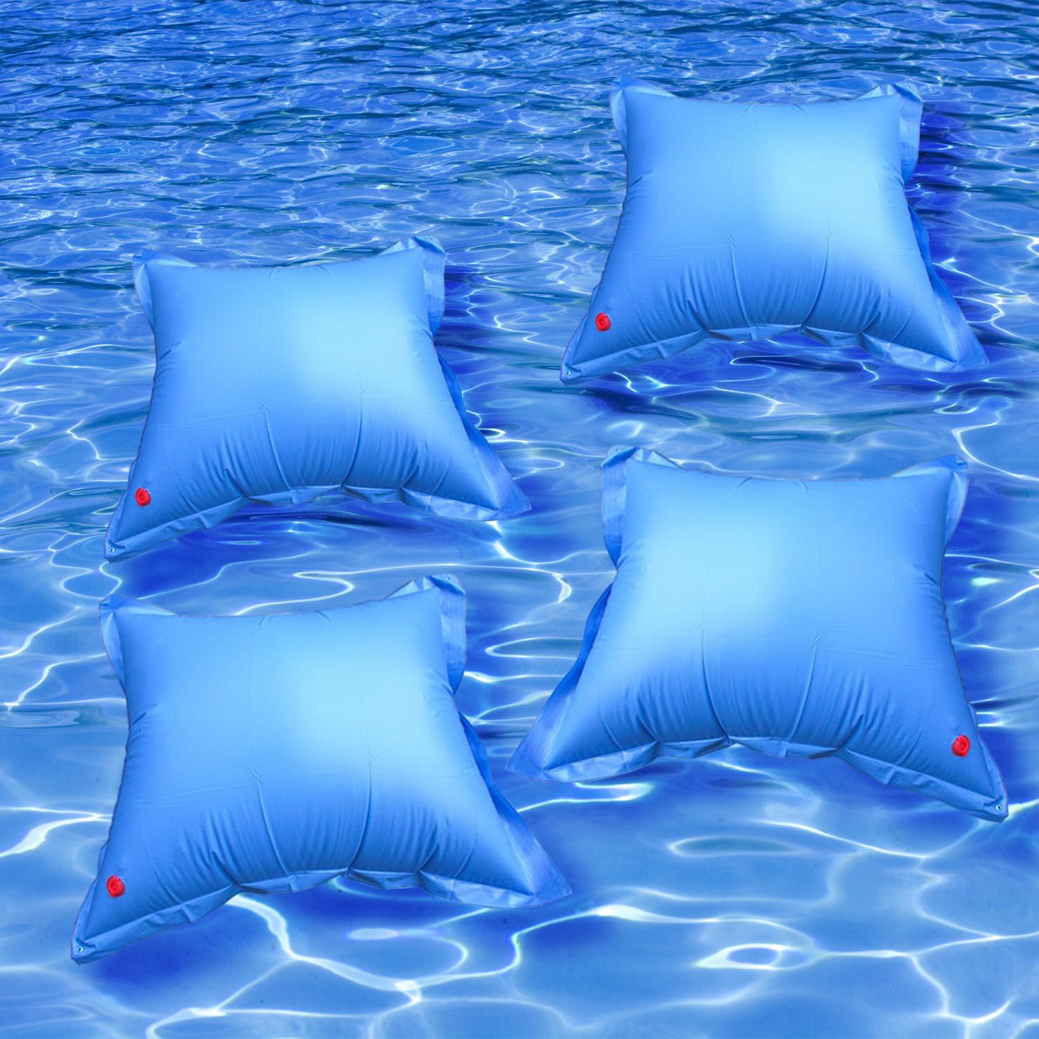 Coussin de piscine d'hiver - Coussin gonflable pour bâche d'hiver - Coussin d'air pour protection hivernale de piscine - Coussin gonflable d'hiver avec 4 œillets pour bâche de protection