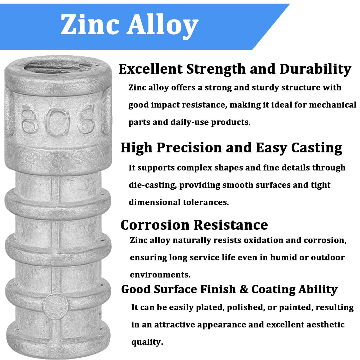 28 PCS 3/8 x 1-3/4 Lag Shield Anchors, Zinc Alloy Wall Anchors