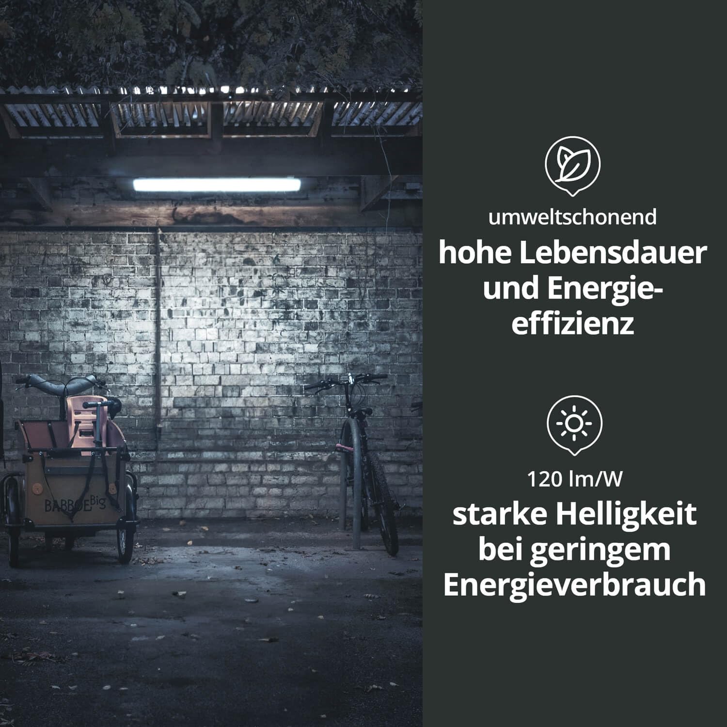 LED Universum 12er-Set Feuchtraumleuchten 60cm 18W 2160lm neutralweiß 4000K - IP65 - verknüpfbar - Kellerleuchte Nassraumleuchte Feuchtraum-Wannenleuchte mit Steck-Klemmen L670xB46xH34mm