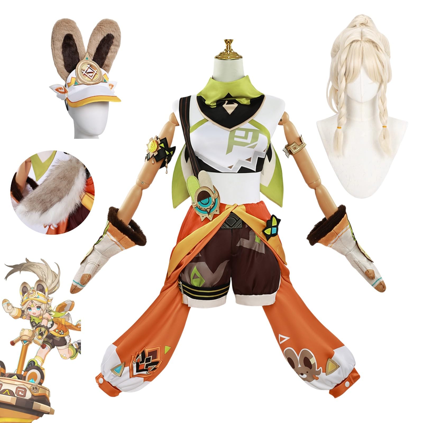 Amazon.co.jp: ウィッグ追加可 原神 カチーナ コスプレ衣装