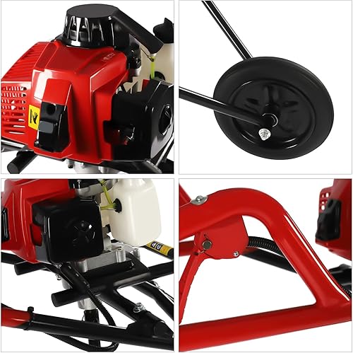 Miniatura 9 de Excavadora de agujeros de poste de 3 HP, taladro de tierra de 63 CC alimentado por gas de 32 pulgadas