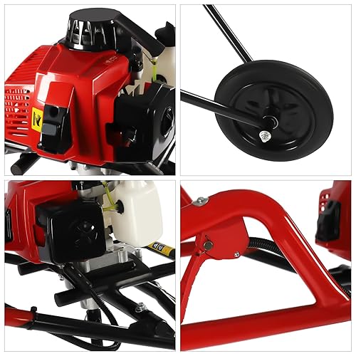 Miniatura 8 de Excavadora de agujeros de poste de gas de 2 tiempos de 63 CC, taladro de excavador de agujero de poste de empuje manual de 3 HP, taladro de tierra