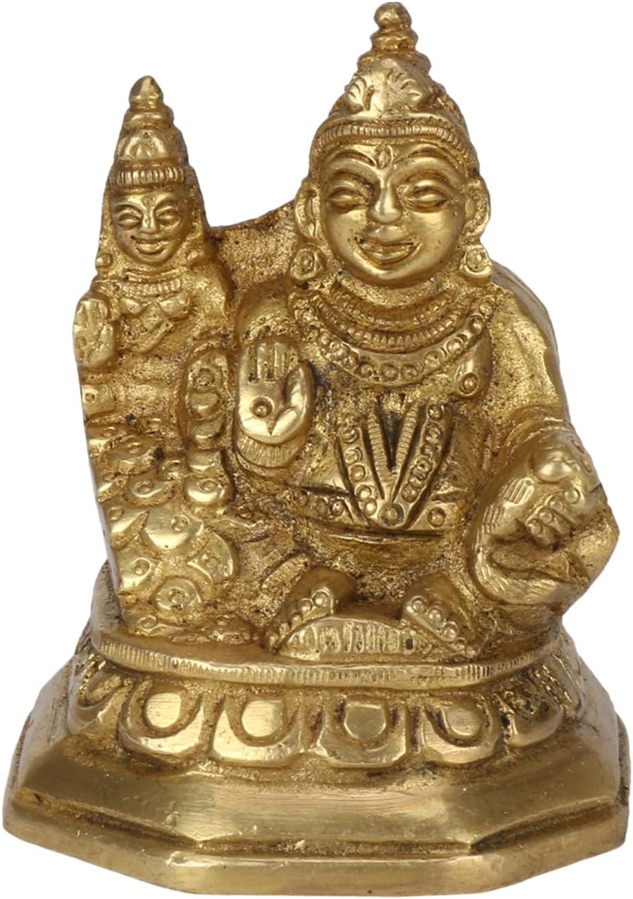 Brass Kuber Murti | Kuber Statue | Kuber Idol | Kuber Figurine Tample Room, Home Decor, Showpiece & Gift Item (Gold Kuber Laxmi)