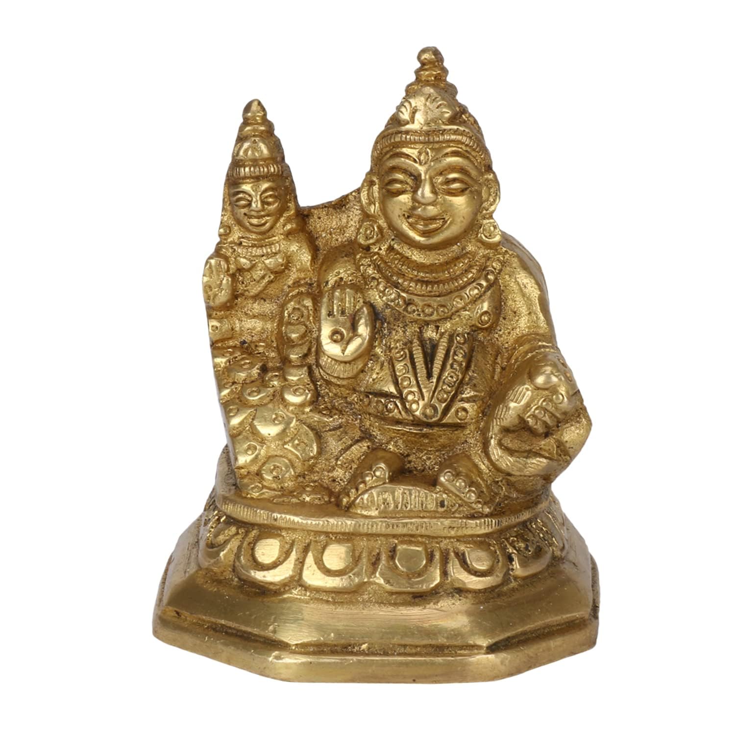 Brass Kuber Murti | Kuber Statue | Kuber Idol | Kuber Figurine Tample Room, Home Decor, Showpiece & Gift Item (Gold Kuber Laxmi)