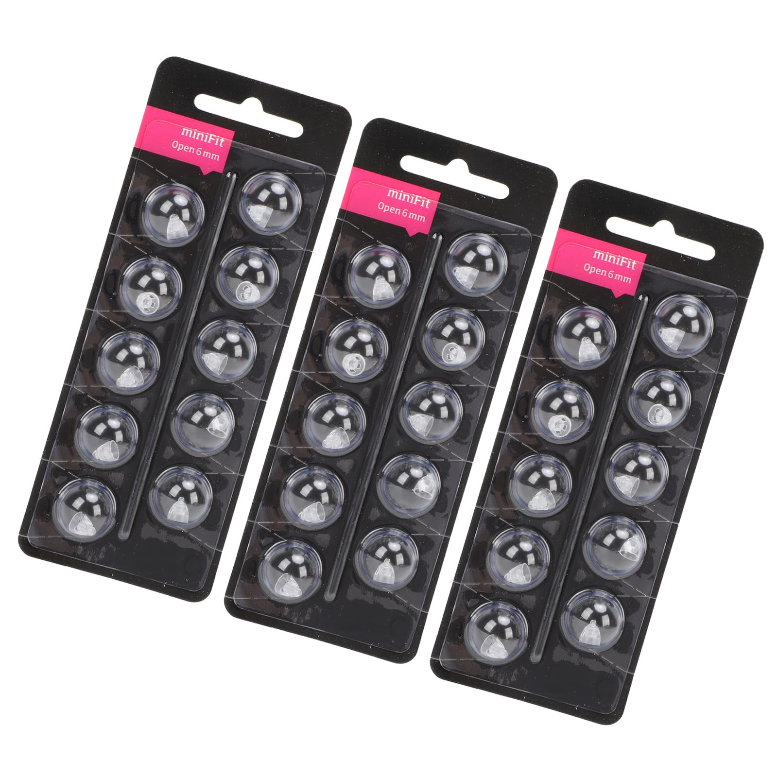 Cúpulas abiertas MiniFit de 6mm para audífonos con doble ventilación 8