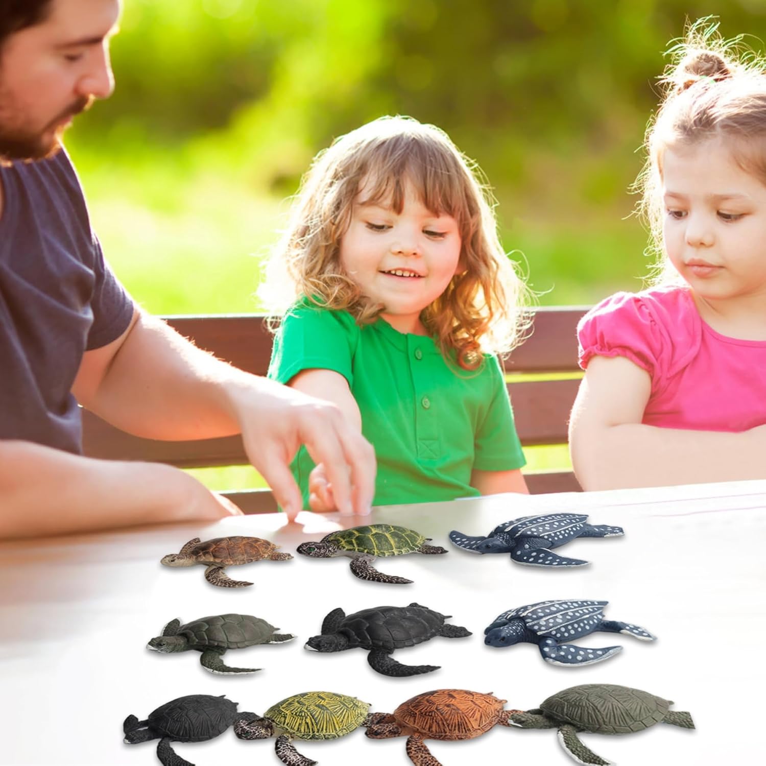 Sea Turtle, Turtle Figurines 10PCS Realistic Sea Toy Educational Resin Animals Figures for Home Decor Kids Toys